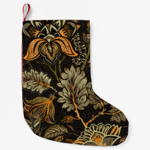 Petite Chaussette De Noël Paisley floral indien, motif sans couture ethnique