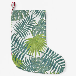 Petite Chaussette De Noël Palm Tree Fronds Peinture hawaïenne