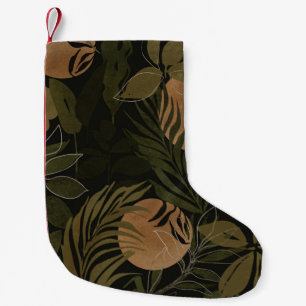 Petite Chaussette De Noël Palmier de Lune Tropicale : Motif de nuit