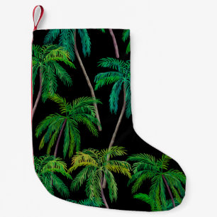 Petite Chaussette De Noël Palmiers : Motif d'été acrylique.