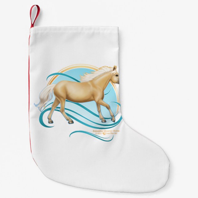 Petite Chaussette De Noël Palomino Quarter Horse (Devant)