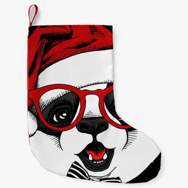 Petite Chaussette De Noël panda mignon drôle à Noël (Devant)
