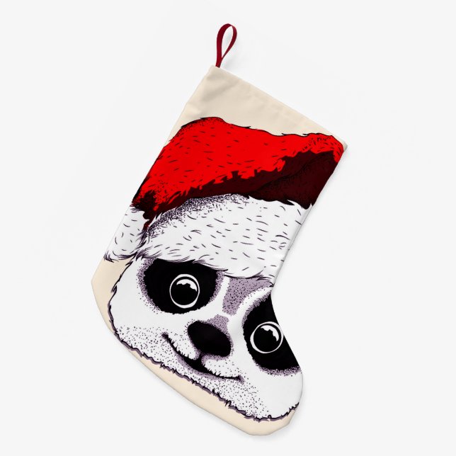 Petite Chaussette De Noël panda mignon et drôle à Noël (Devant (Accrochage))