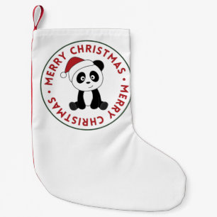 Petite Chaussette De Noël Panda Noël Neige Animaux d'hiver Pandas