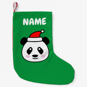 Petite Chaussette De Noël Panda ours de Santa Claus