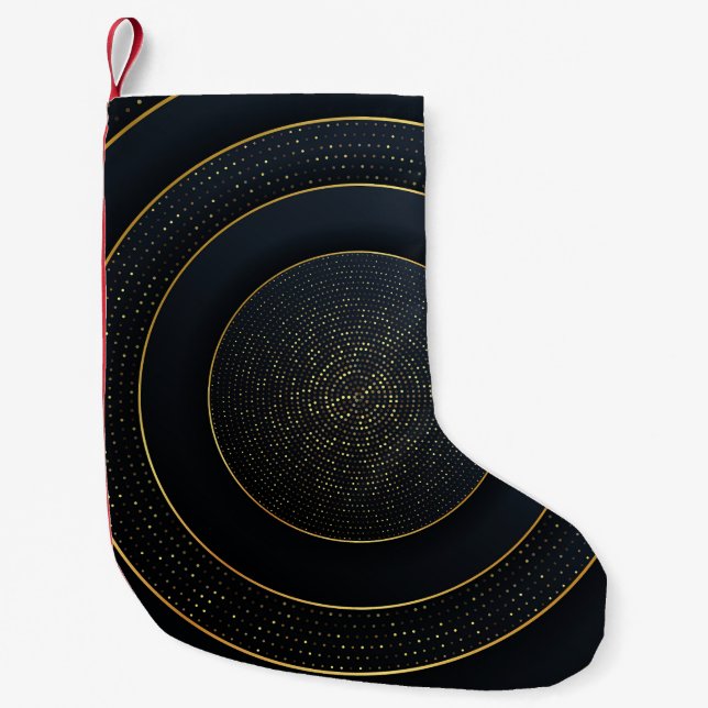 Petite Chaussette De Noël Papier de luxe coupé : Golden Gradient. (Devant)