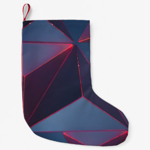 PETITE CHAUSSETTE DE NOËL PAPIER DE MUR TRIANGLES BLEU ET ROUGE