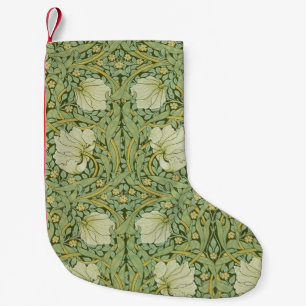 Petite Chaussette De Noël Papier peint floral bleu Pimpernel de William Morr