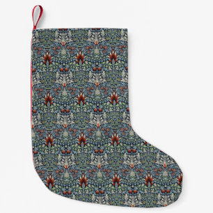 Petite Chaussette De Noël Papier peint floral Morris Navy Blue Snakeshead