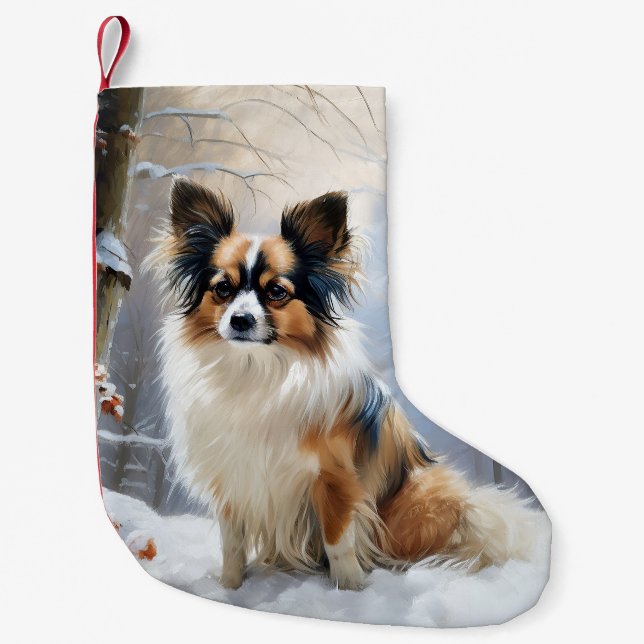 Petite Chaussette De Noël Papillon Laisser neiger Noël (Devant)