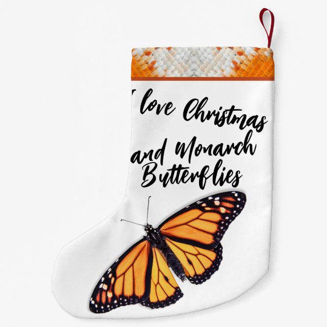 Petite Chaussette De Noël Papillon monarque (Dos)