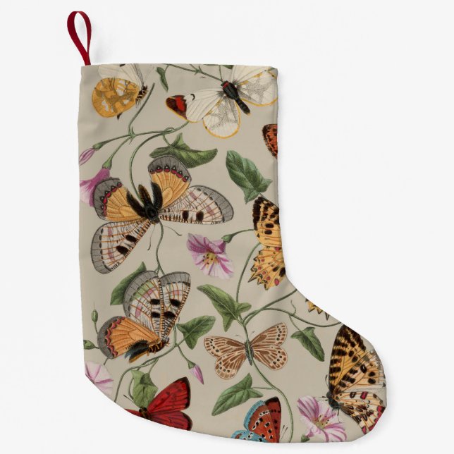 Petite Chaussette De Noël Papillon Moth Nature Collection Dessin (Devant)