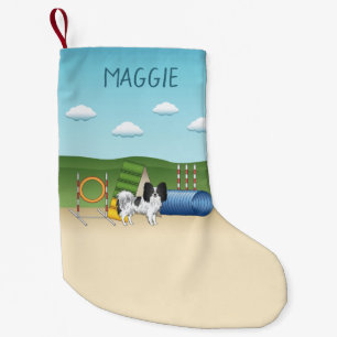 Petite Chaussette De Noël Papillon Noir Et Blanc Avec Équipement D'Agrément