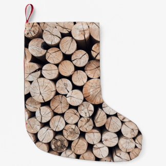 Petite Chaussette De Noël Parcelle en bois Brown