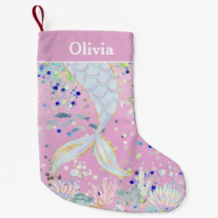 Petite Chaussette De Noël Parties scintillant lunaire Plage de sirène sous l