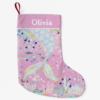 Petite Chaussette De Noël Parties scintillant lunaire Plage de sirène sous l