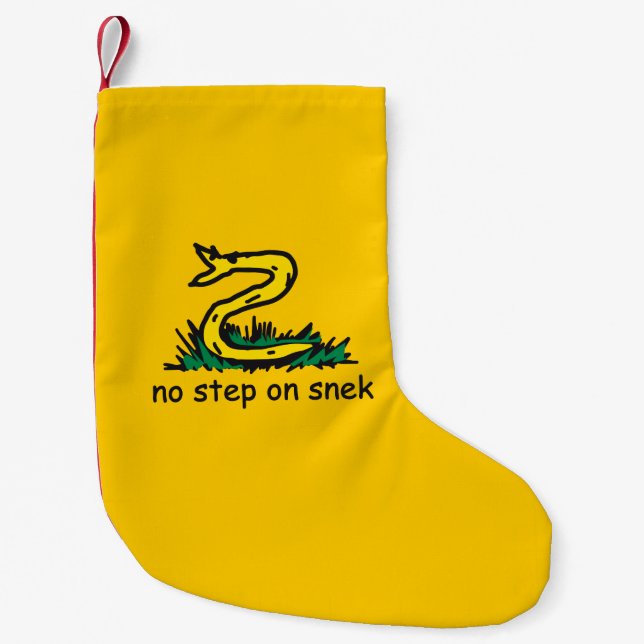 Petite Chaussette De Noël Pas de pas sur les mèmes de serpent Gadsden parodi (Devant)