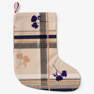 Petite Chaussette De Noël Pastel Spring Branch : À damiers Vintage Grid