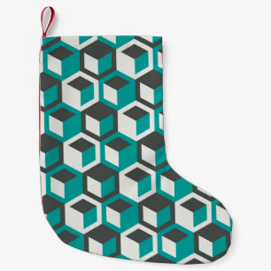 Petite Chaussette De Noël Pat sans couture géométrique rétro abstraite inspi