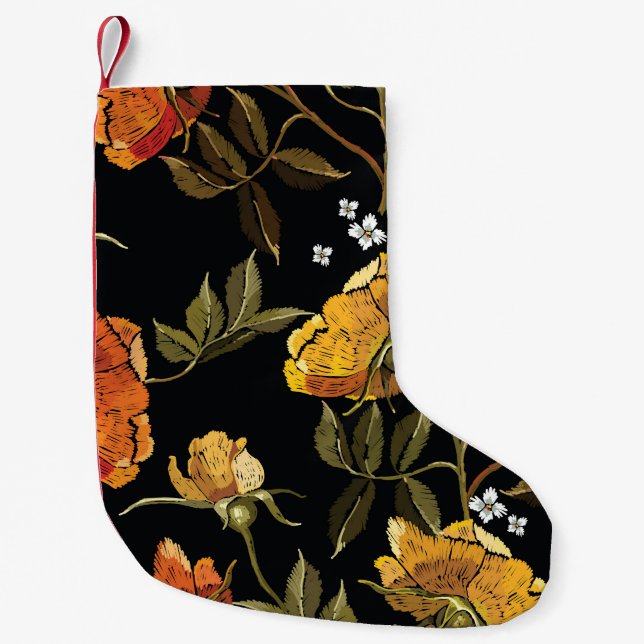 Petite Chaussette De Noël Patchwork Gentl : dessin manuel (Devant)