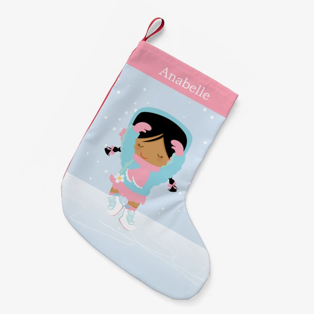 Petite Chaussette De Noël Patinage artistique très petit personnalisé (Devant (Accrochage))