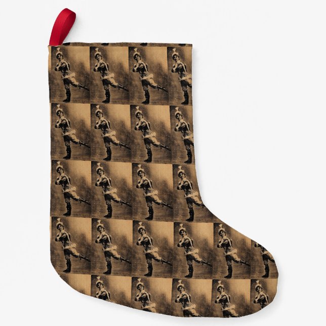 Petite Chaussette De Noël Patineur vintage (Devant)