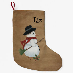 Petite Chaussette De Noël Pays Snowman Noël Stocker