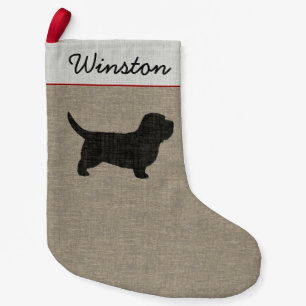 Petite Chaussette De Noël PBGV Chien Silhouette Vacances personnalisées