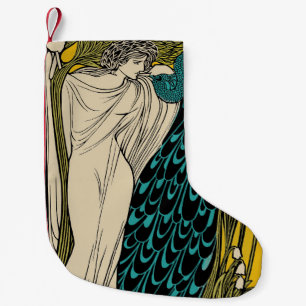 Petite Chaussette De Noël Peacock Fine Art Bird Nouveau