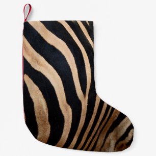 Petite Chaussette De Noël peau de cheveux de zebraskin, animal, arrière - pl