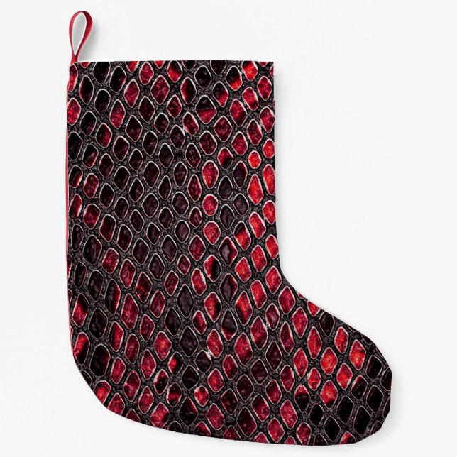 Petite Chaussette De Noël Peau de serpent : arrière - plan abstrait. (Devant)