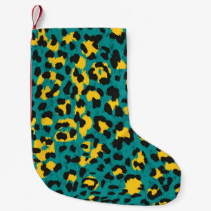 Petite Chaussette De Noël Peau léopard : Motif de texture Vintage