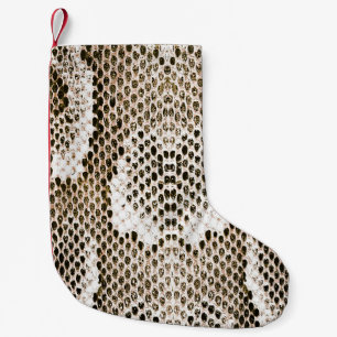 Petite Chaussette De Noël peau python, motif de serpent, motif de peau anima