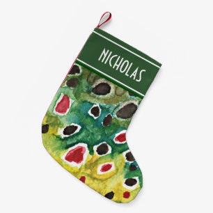 Petite Chaussette De Noël Pêche à la truite sur mesure Pêcheur à la ligne