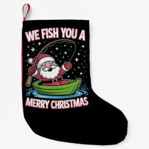 Petite Chaussette De Noël Pêcheur de Noël Pêche Funny Cool Père Noël