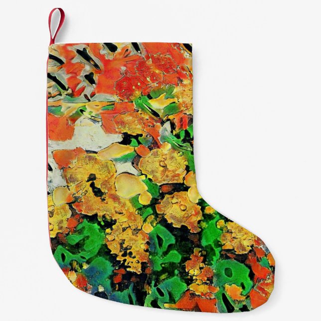 Petite Chaussette De Noël Peinture à l'huile Retro : Van Gogh Monet (Devant)