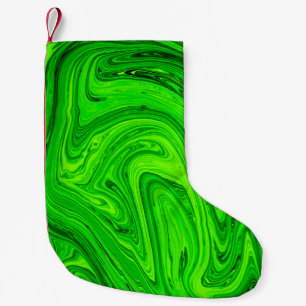Petite Chaussette De Noël Peinture à l'huile verte abstrait arrière - plan.