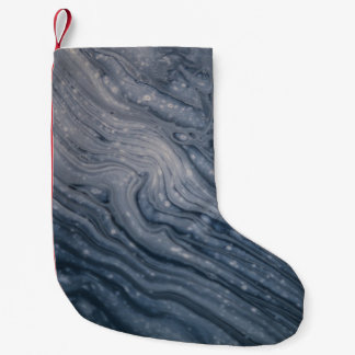 Petite Chaussette De Noël Peinture abstraite grise et noire