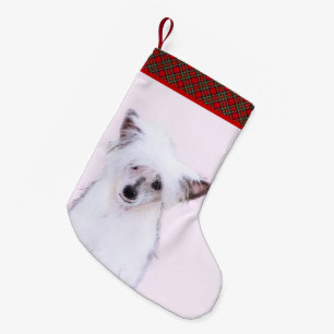 Petite Chaussette De Noël Peinture chinoise en poudre - Art Chien