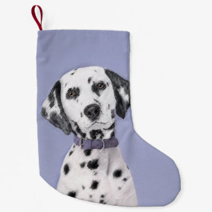 Petite Chaussette De Noël Peinture Dalmatienne - Cute Original Chien Art