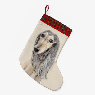 Petite Chaussette De Noël Peinture de Saluki (Faune) - Cute Original Chien A