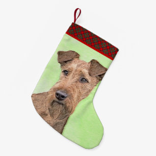 Petite Chaussette De Noël Peinture de Terrier Irlandais - Drôle d'Art Origin