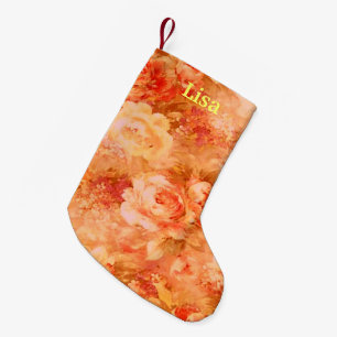 Petite Chaussette De Noël Peinture Fleur Personnalisée Stockage de Noël