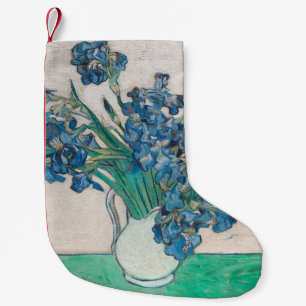 Petite Chaussette De Noël Peinture impressionniste Vase Iris de Van Gogh