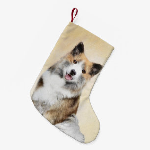 Petite Chaussette De Noël Peinture islandaise pour chien de mer - Art origin