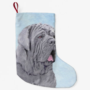 Petite Chaussette De Noël Peinture Mastiff Neopolitan - Art Chien original