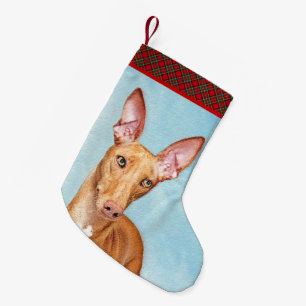 Petite Chaussette De Noël Peinture Pharaon Hound - Cute Original Chien Art
