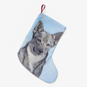 Petite Chaussette De Noël Peinture Suédoise Vallhund - Cute Original Chien A