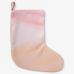 Petite Chaussette De Noël Peintures rose et orange