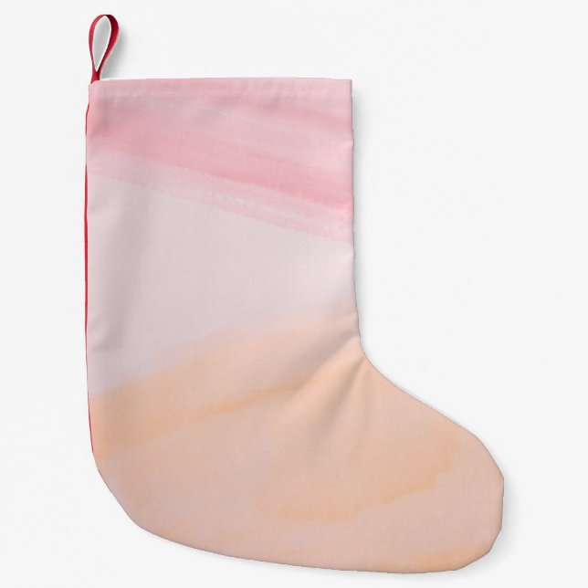 Petite Chaussette De Noël Peintures rose et orange (Devant)